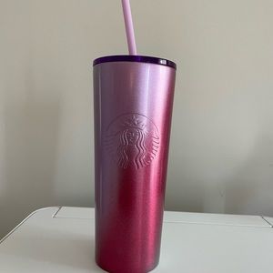 NWT Starbucks red tumbler with straw